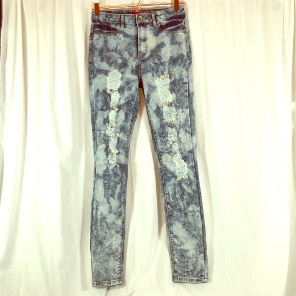 DOLLHOUSE High Waist Distressed Jeans size 9 - Picture 1 of 8